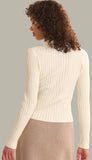Tabitha Crochet Collar Long Sleeve Henley