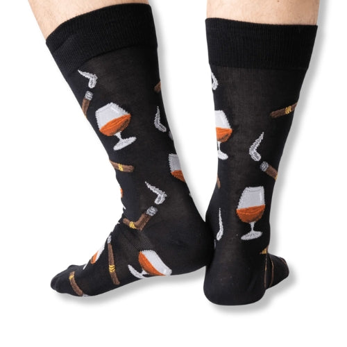 Men's Cognac And Cigars Crew Socks