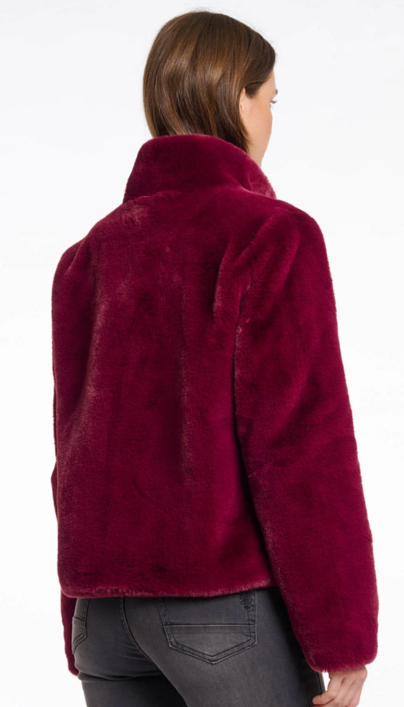 Single Breasted Fake Fur Jacket