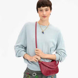 Petite Moyen Messenger-Medium Woven Diagonal