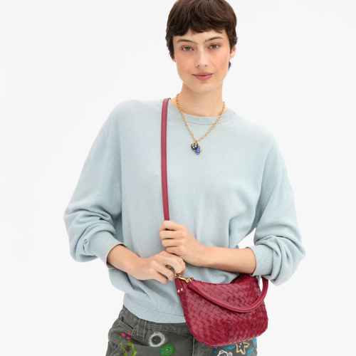 Petite Moyen Messenger-Medium Woven Diagonal