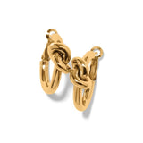 Interlok Single Knot Gold Hoop Earrings