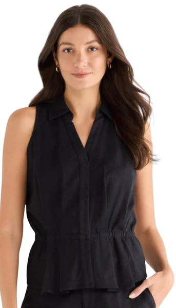 Stretch Linen Cinch Vest