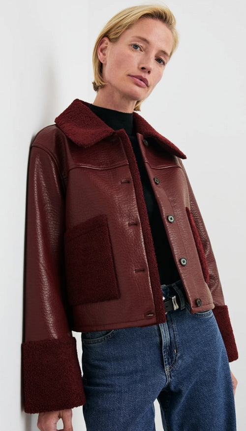 Dria - Maroon Shearling