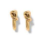 Interlok Single Knot Gold Hoop Earrings