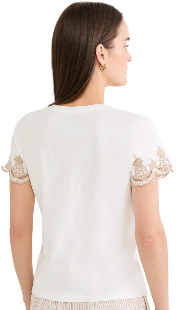 Deco Sleeve Cotton Slub Tee