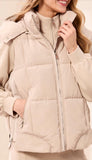 Quilted Vest With Removable Hood