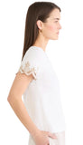 Deco Sleeve Cotton Slub Tee
