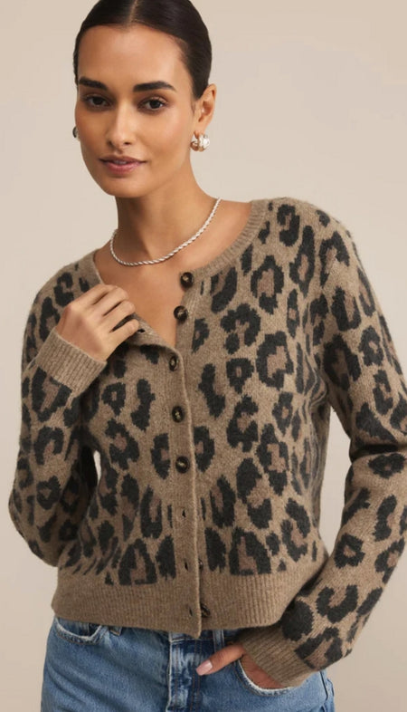 Grey Mix Ground Intarsia Rib Sweater