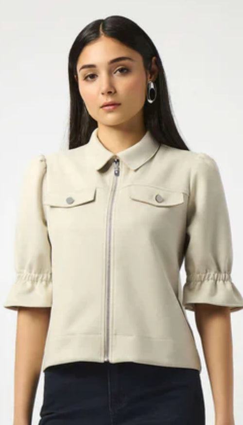 Scuba Suede Cropped Jacket
