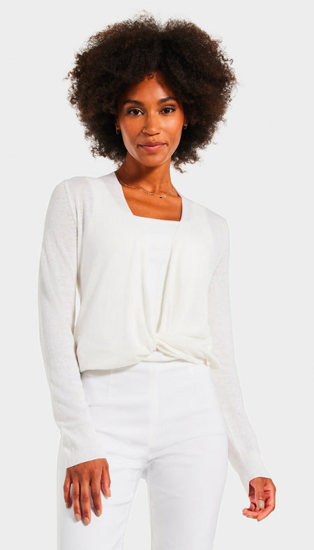 Open V-Neck Collar Sweater