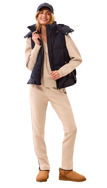 Quilted Vest With Removable Hood