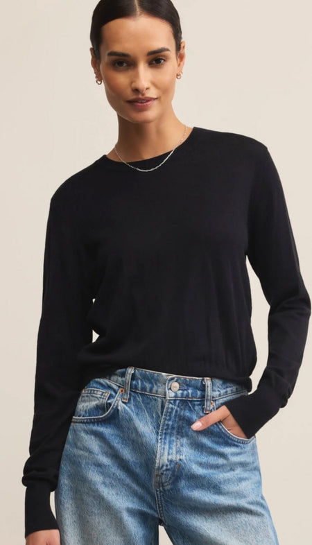 Grey Mix Ground Intarsia Rib Sweater