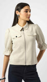 Scuba Suede Cropped Jacket