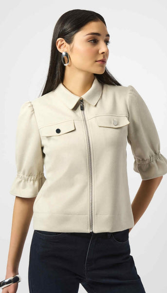 Scuba Suede Cropped Jacket