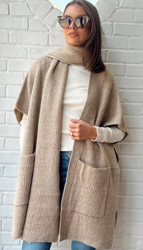 Brienne Scarf Poncho Cardigan