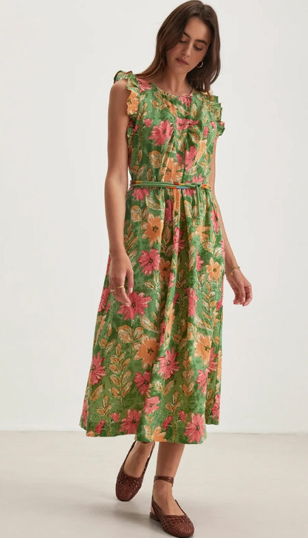 Roll Long Sleeve Button Front Shirt Dress