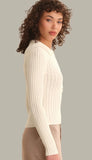 Tabitha Crochet Collar Long Sleeve Henley