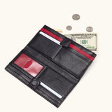 110 North-Black, Brushed Gold, Red Zipper