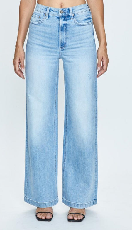Audrey Pull On Flare Jeans - Dark Night