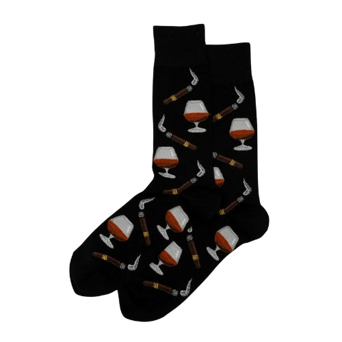Men's Cognac And Cigars Crew Socks