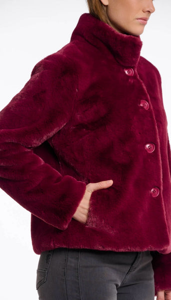 Single Breasted Fake Fur Jacket