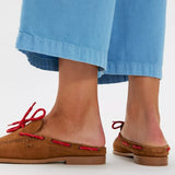 Seas The Day Mule-Tan with Red