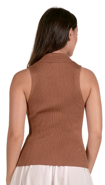 V-Neck Button  Down Vest