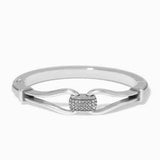 Meridian Classic Silver Hinged Bangle