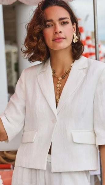 Cropped Crushed Blazer