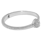 Illumina Celeste Dome Silver Hinged Bangle