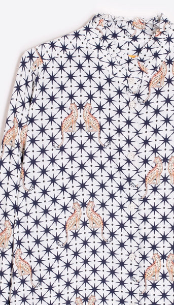 Blouse With Leopard & Star Print