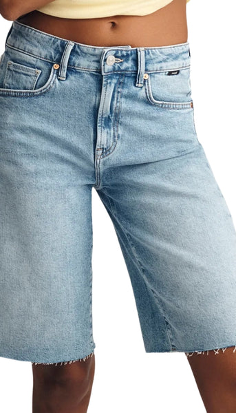 Nica High Rise Barrel Short - Classic Blue
