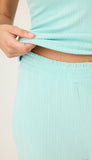 Solid Smocked Waist-Pointellee