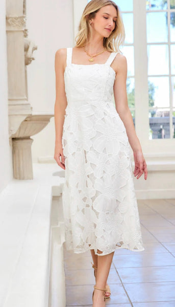 Embroidered Cut Out Sundress