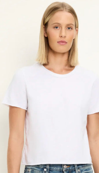 Jackie Raw Edge Crew Neck Tee