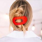 Medium Flat Round Clip-Rudolph Red