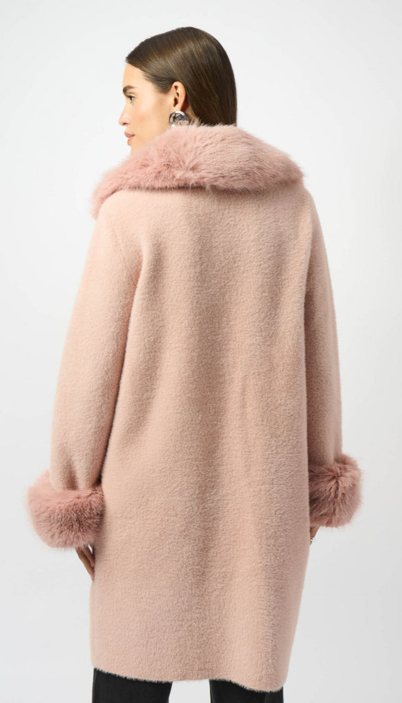 Faux Fur Sweater Coat
