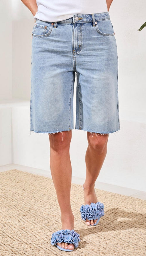 Brooke Wide Denim Jorts
