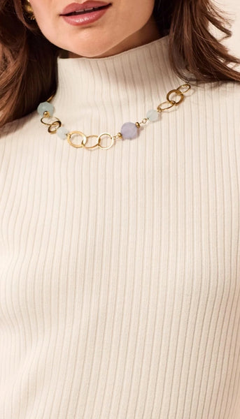 Sleeveless Funnel Neck Sweater