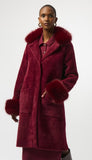 Faux Fur Sweater Coat