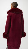 Faux Fur Sweater Coat