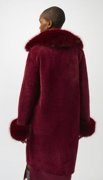 Faux Fur Sweater Coat