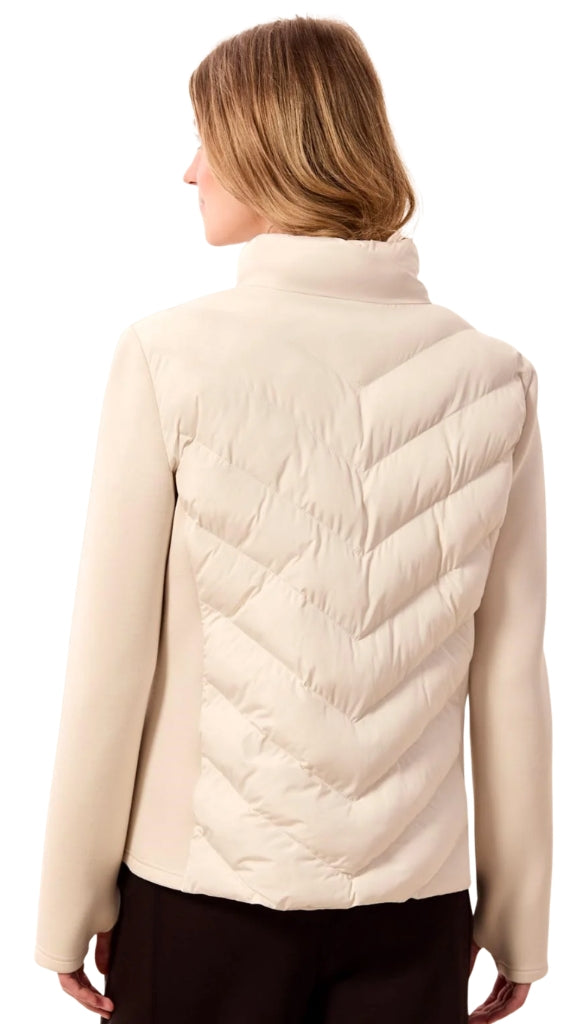 Long Sleeve Zip Front Puffer With Removable Hood