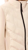 Long Sleeve Zip Front Puffer With Removable Hood