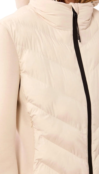 Long Sleeve Zip Front Puffer With Removable Hood
