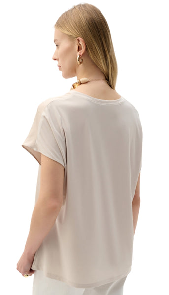 Satin & Silky Knit Straight Top