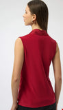 Satin & Silky Sleevless Wrap Top