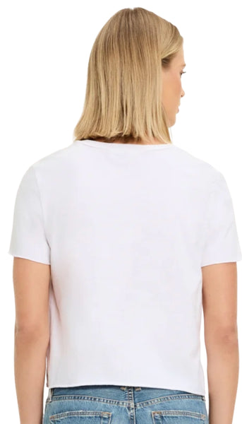 Jackie Raw Edge Crew Neck Tee