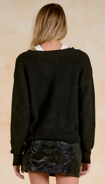 Deep V-Neck Sweater